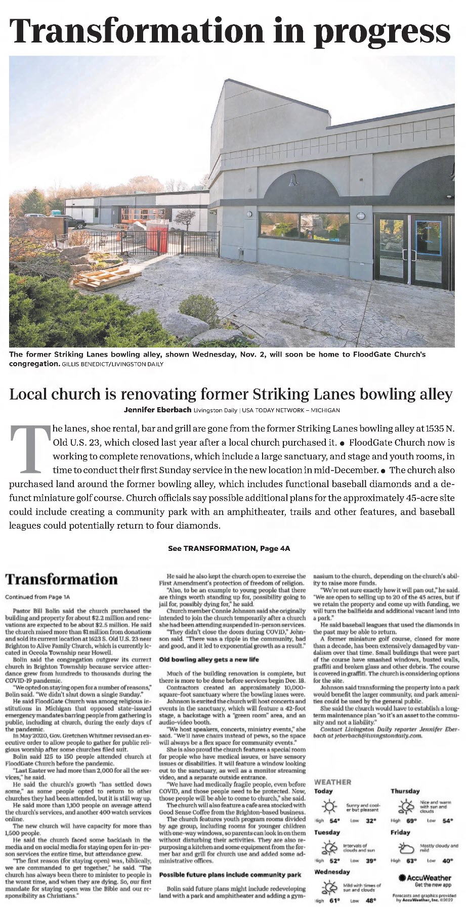 Striking Lanes (Tags Adventure Golf) - Nov 2022 Article On Church (newer photo)